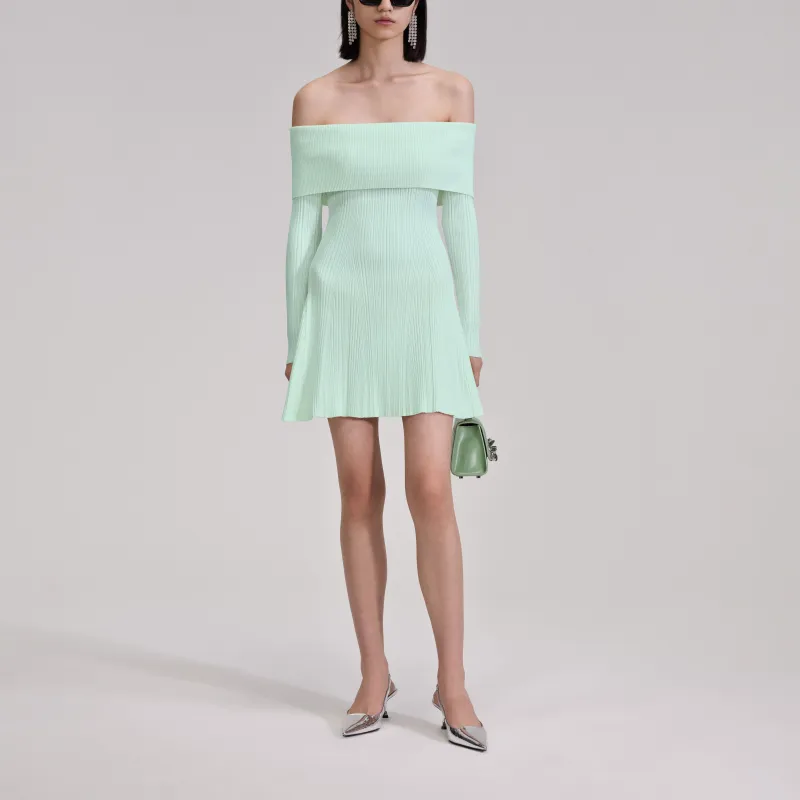 Self portrait Long Sleeved Dresses Women's Mint Green-1