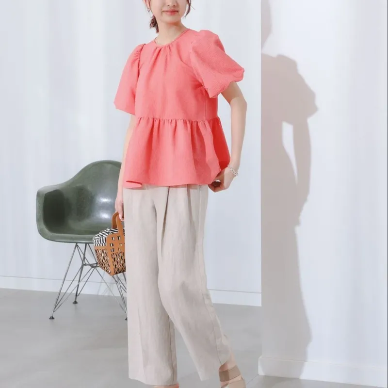 Beams T Shirts Women's Pink-6
