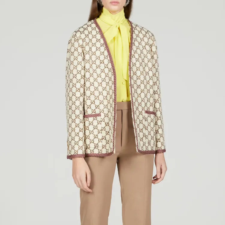 GUCCI GG jacquard Tweed Jacket-2