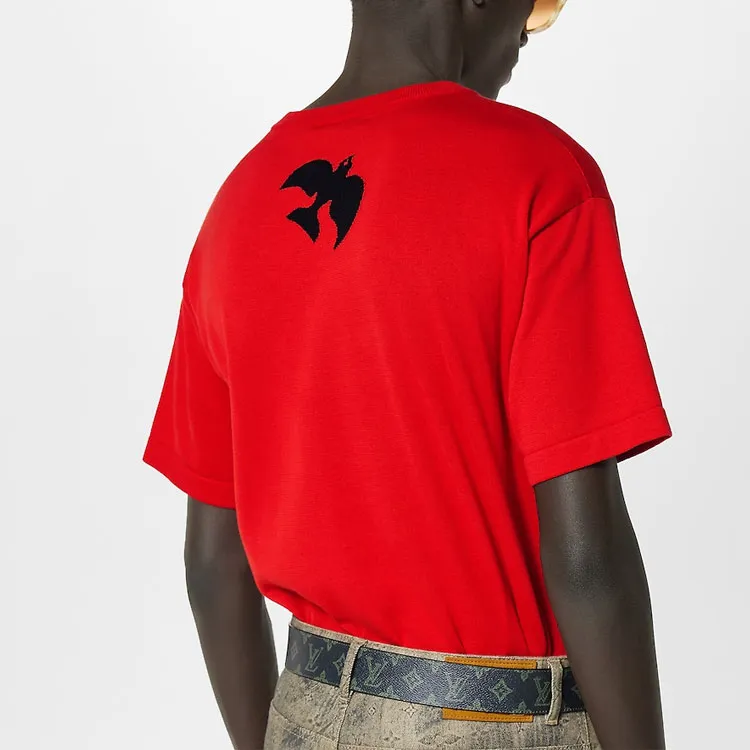 LOUIS VUITTON Lv Fall Series T Shirt Men's Red-1