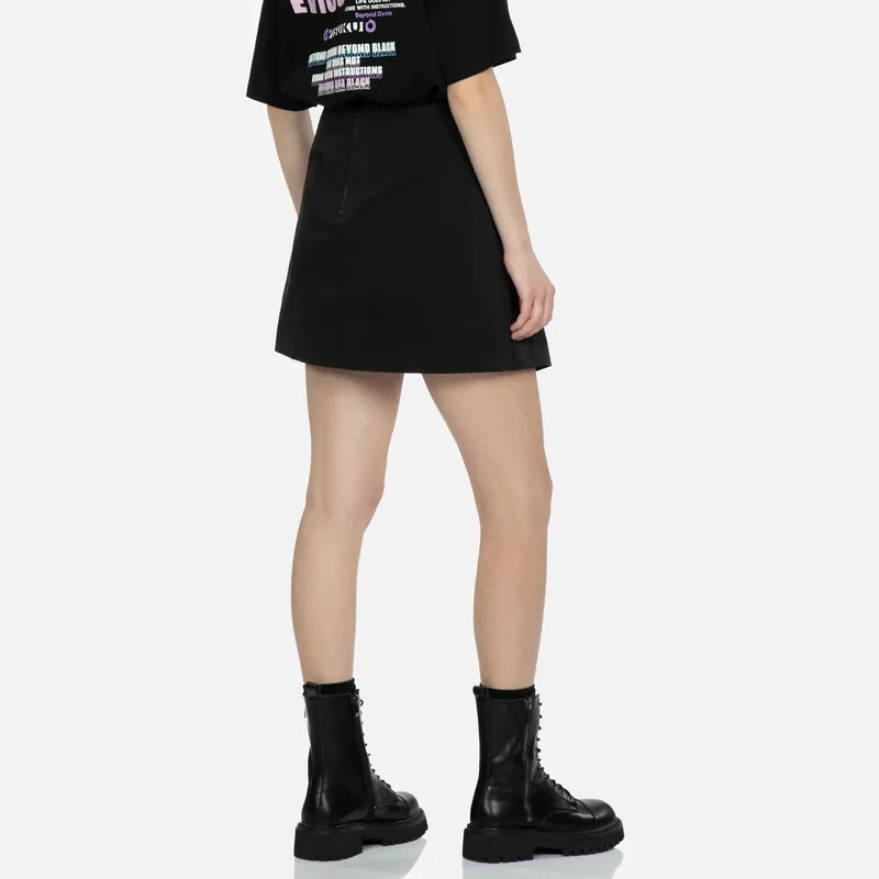 EVISU Casual Short Skirts Women's Black-3