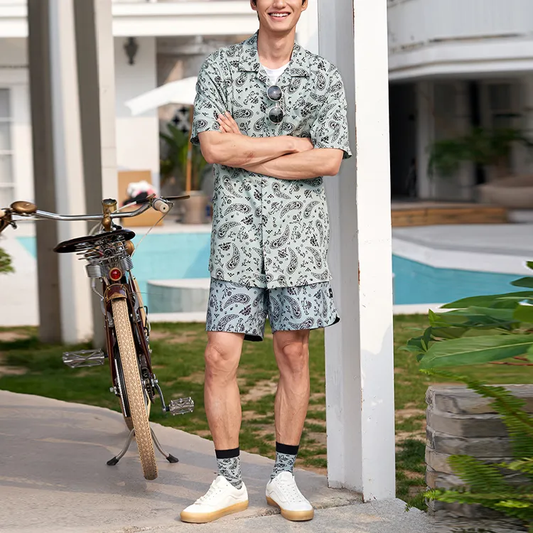 Vans Casual Shorts Men Green-3
