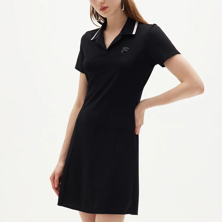 FILA Short Sleeved Dress Women's Jet Black-5