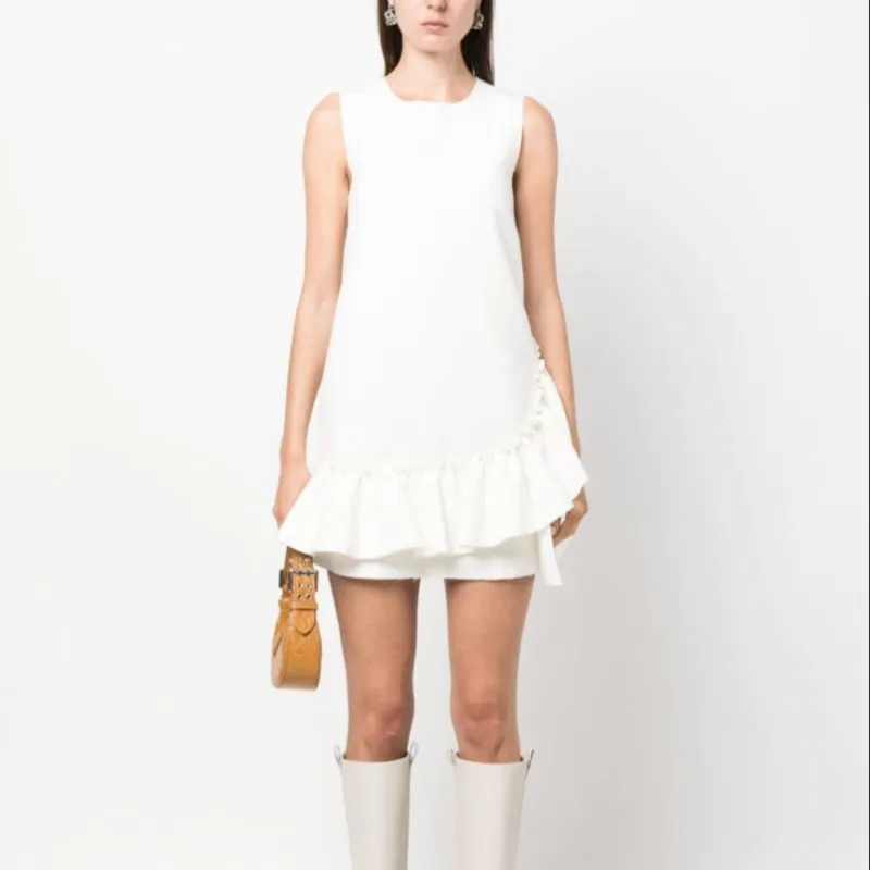 MSGM Sleeveless Dresses Women's White-1