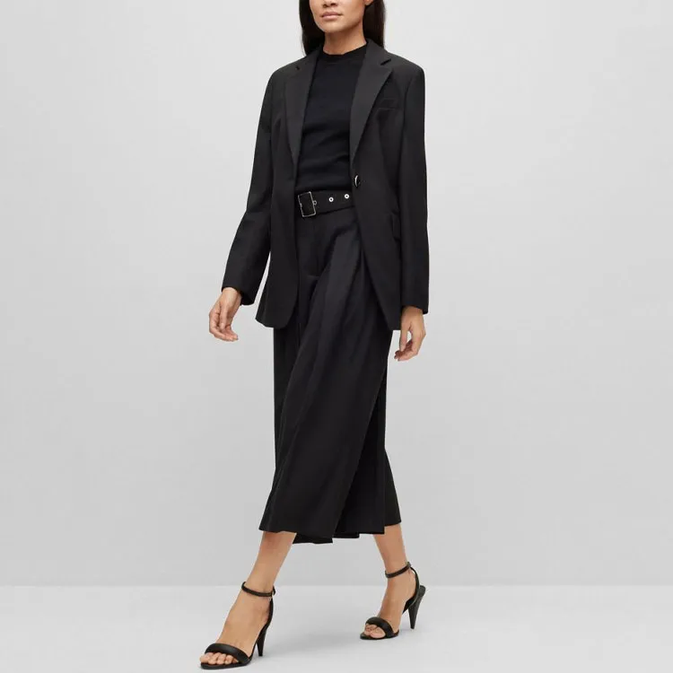 HUGO BOSS High-waist Belted Trousers-1