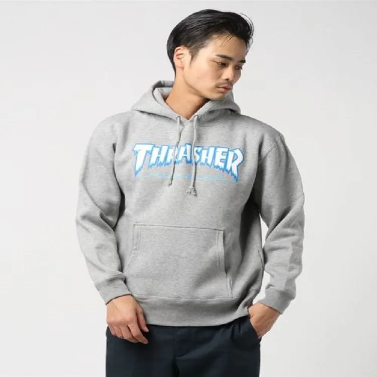 Thrasher Hooded Regular Sweatshirt Winter Japan Version Unisex Gray-1