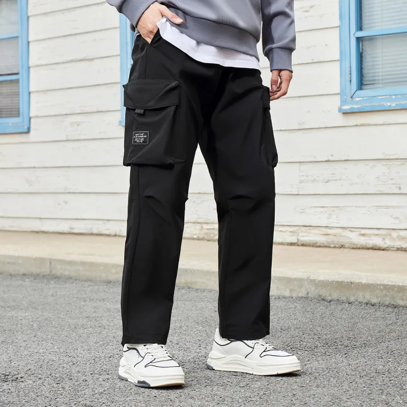 Erke Cargo Pants Men Jet Black-3