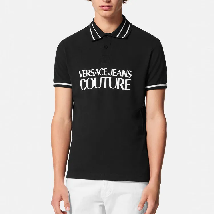 VERSACE JEANS COUTURE Polo Shirts Men Black-2