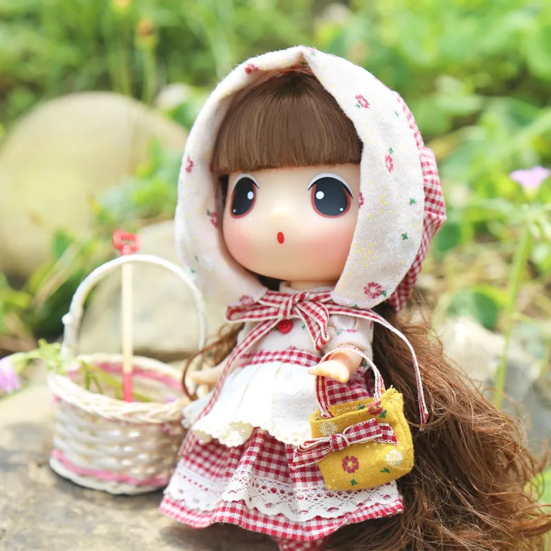 Ddung Winter Camellia Floral Dress In Pastoral Style Doll 18cm Ball Jointed Dolls-4