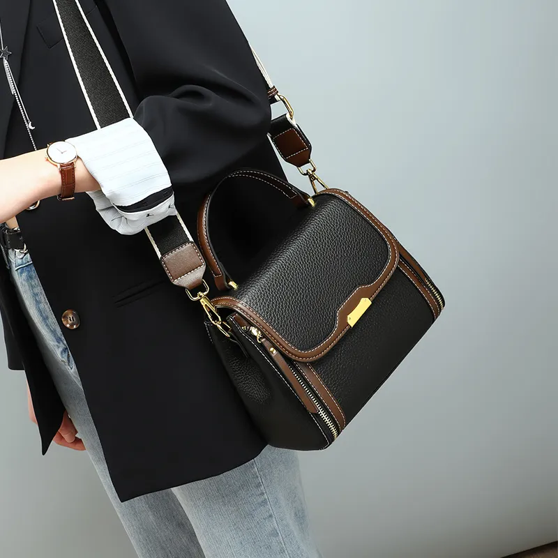 VINEY Cow Leather Handbag, Shoulder Bag, Crossbody Bag, Mom Bag Regular Women's Multicolor-12