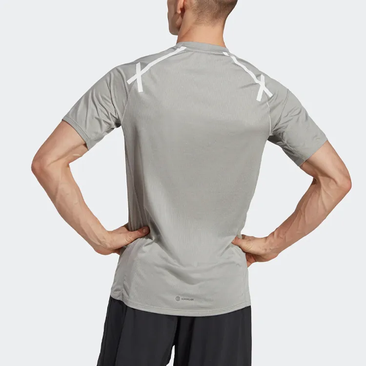 Adidas T Shirts Men Pure Quality Gray-3