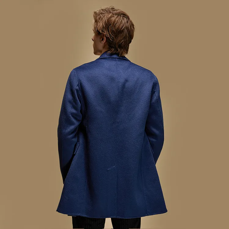 DAVID NAMAN Coats Men Navy Blue-4