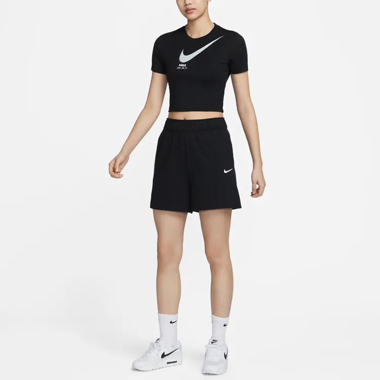 Nike Crop Tops Women's Black-2