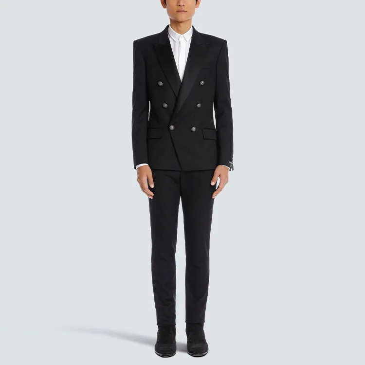 BALMAIN Double-breasted Wool Blazer-1