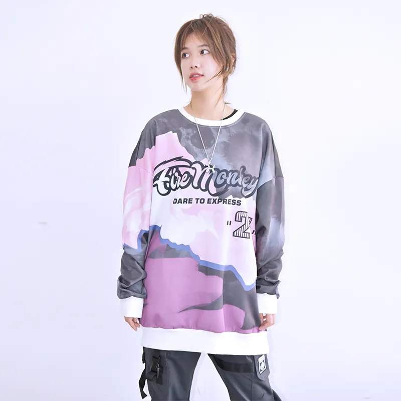 FireMonkey Sweatshirt Unisex Black Pink-5