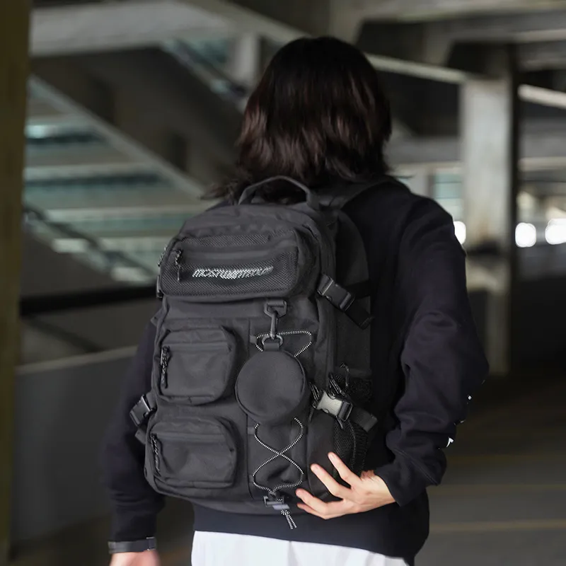 MostwantedLab Polyester 3 in 1 Combo Bag Backpack Regular Unisex Black-2