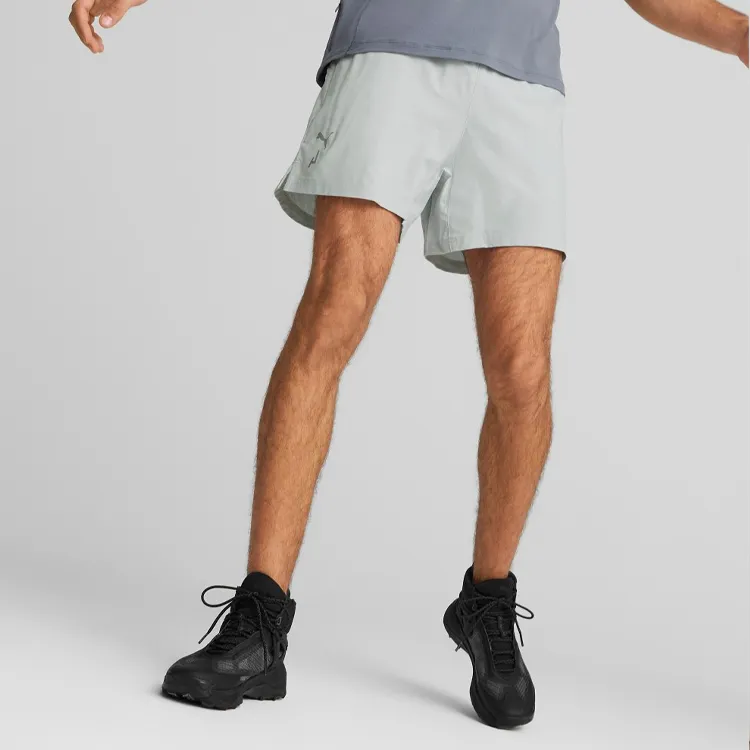 PUMA SEASONS Casual Shorts Men Platinum Gray Mixed Color-3
