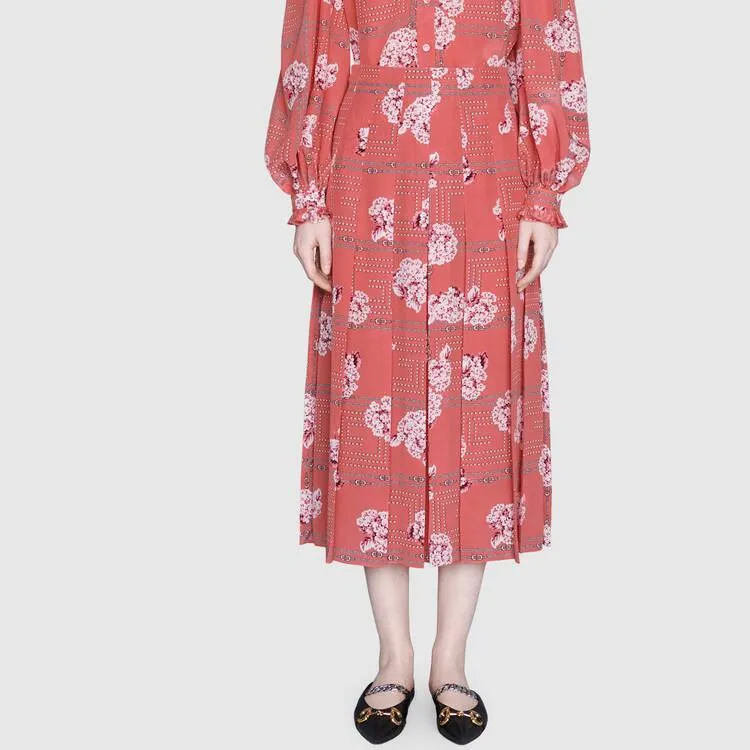 GUCCI Casual Long Skirts Women's Pink-2