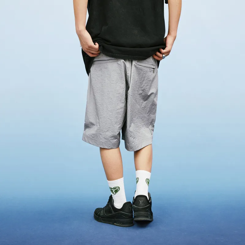 A11SLAVE Loose Fit Shorts Unisex Gray-2