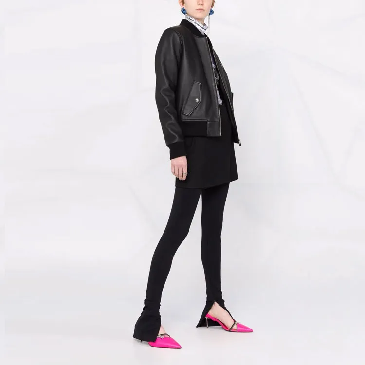 PHILIPP PLEIN Leather Bomber Jacket-3