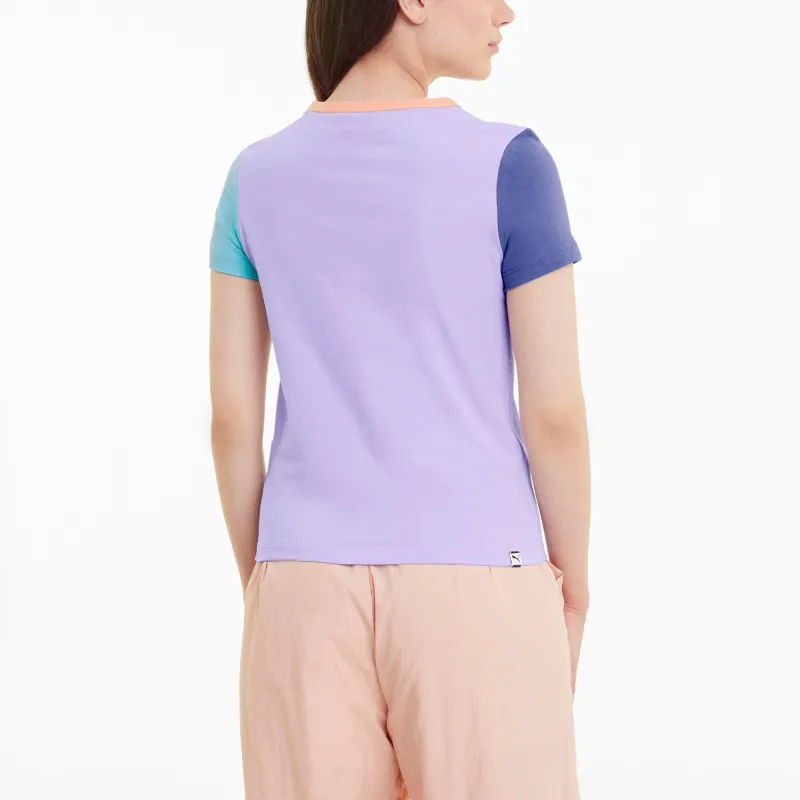 PUMA T Shirt Women's Light Purple-4