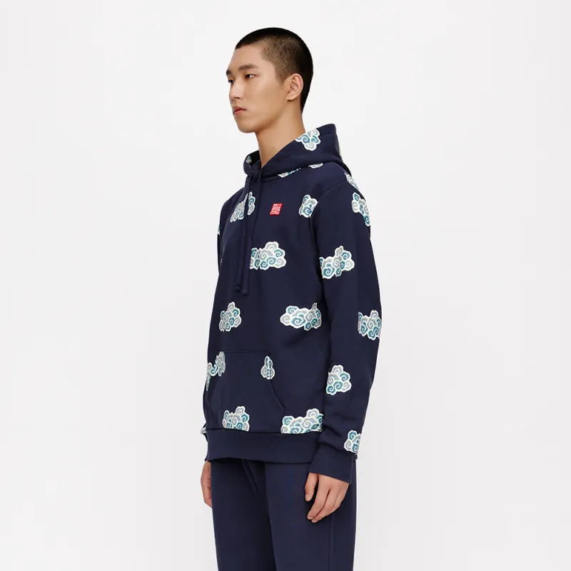 CLOT Hooded Loose Fit Regular Sweatshirt Unisex Navy Blue-4