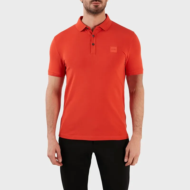HUGO BOSS Polo Shirts Men Orange Red-2