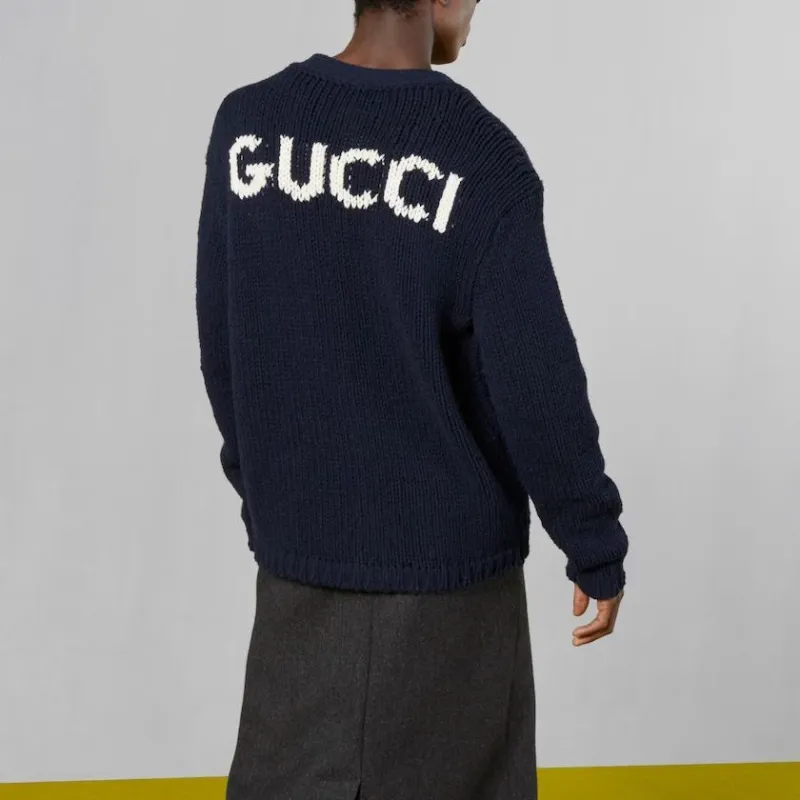 GUCCI FW23 Sweater Men's Dark Blue-3