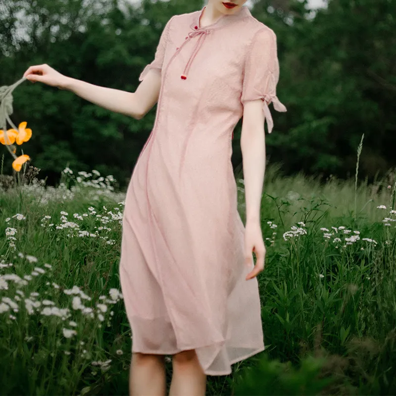 ANNECHEN Short Sleeved Dresses Women's-11