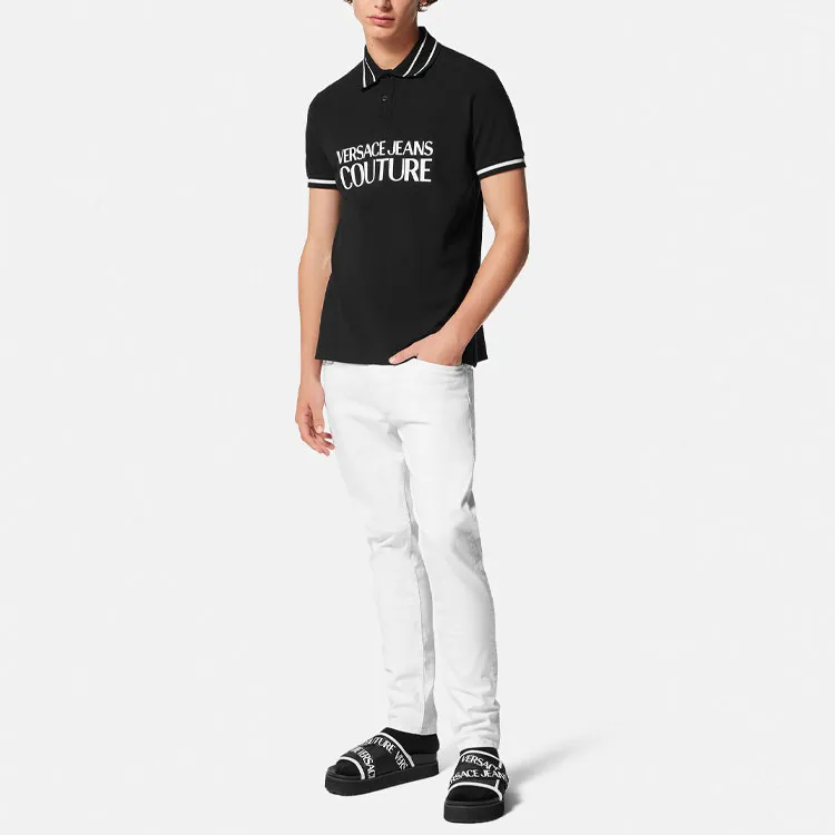 VERSACE JEANS COUTURE Polo Shirts Men Black-1