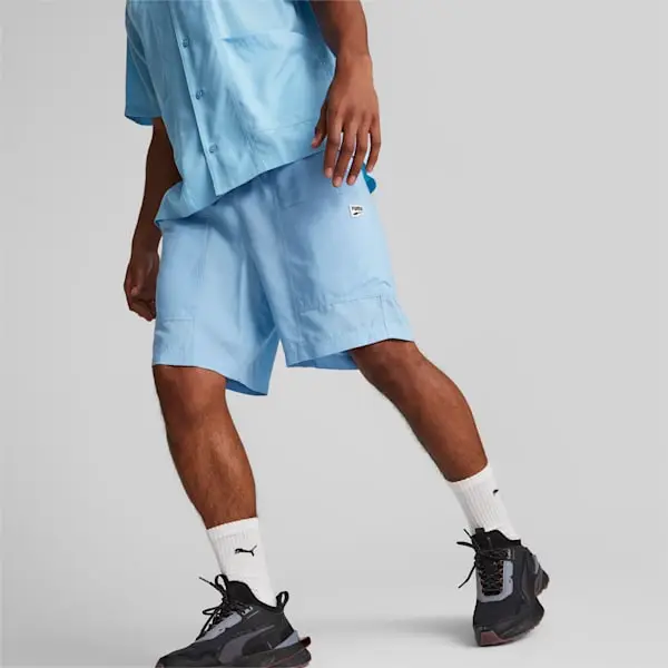PUMA SS23 Downtown Casual Shorts Men Light Blue-6
