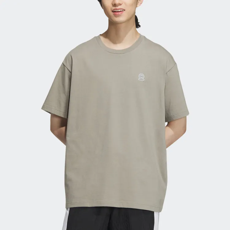 Adidas Neo T Shirt Unisex Pebble Silver Gray-3