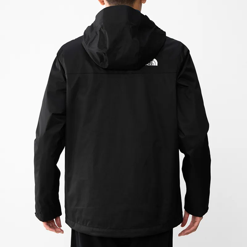 THE NORTH FACE Outdoor Hiking Water Resistant Windproof Breathable Wear Resistant Warm Windbreaker Jacket Men's Black-4