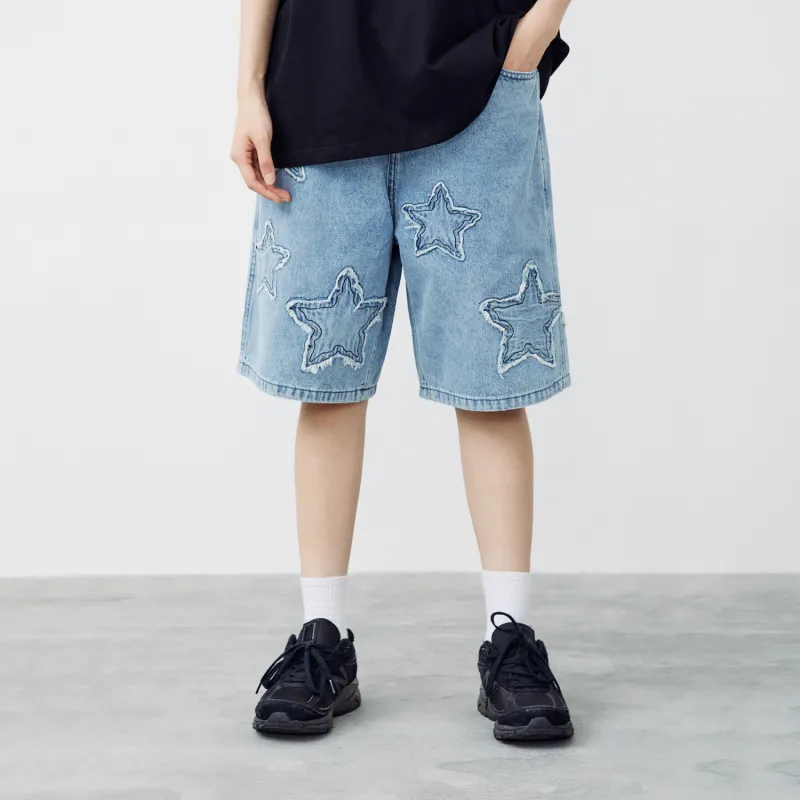 LKOD Loose Fit Shorts Unisex Blue-2