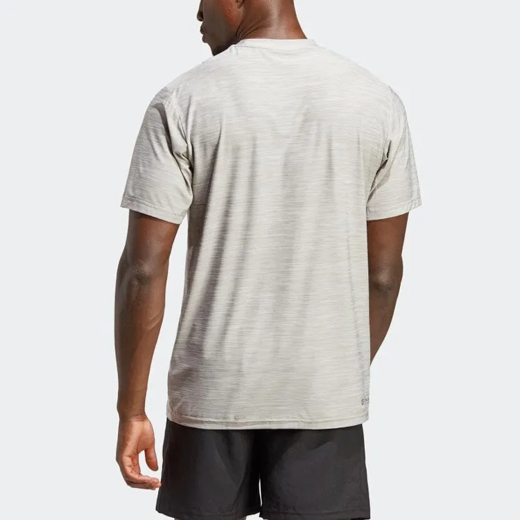 Adidas T Shirts Men Gray White-2