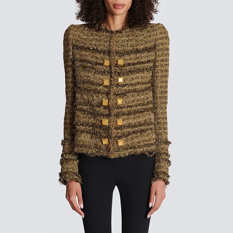 BALMAIN Jackets Women's Gold-4