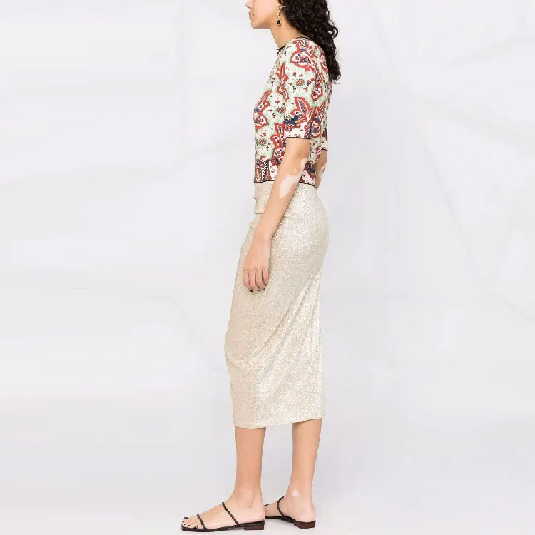 Paco Rabanne Glitter High Waist Skirt-3