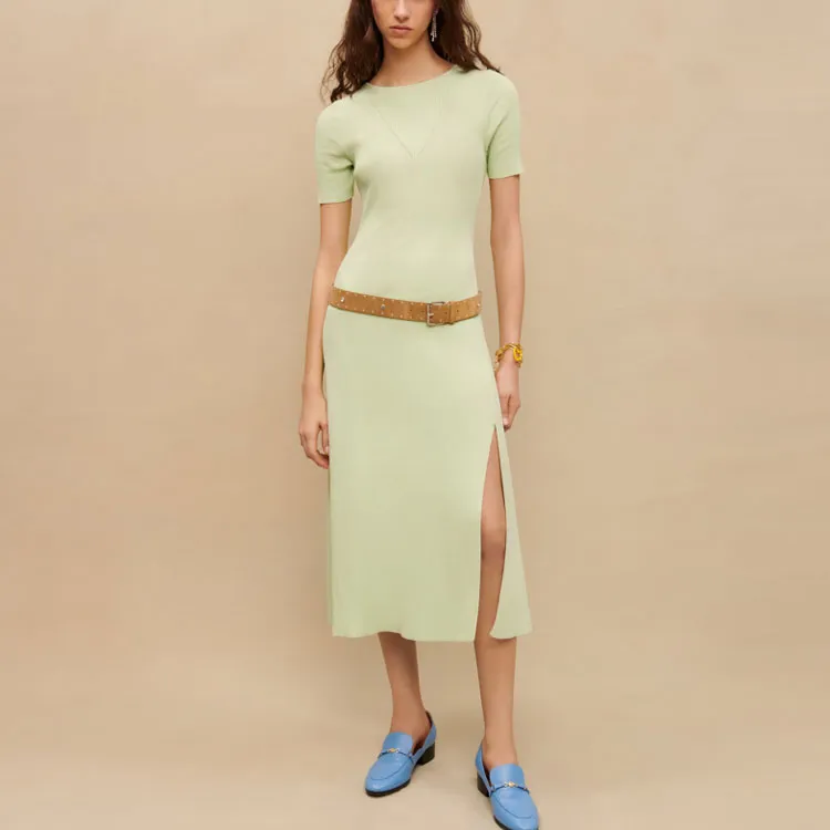 Maje Short-Sleeved Dresses Women's Green-1