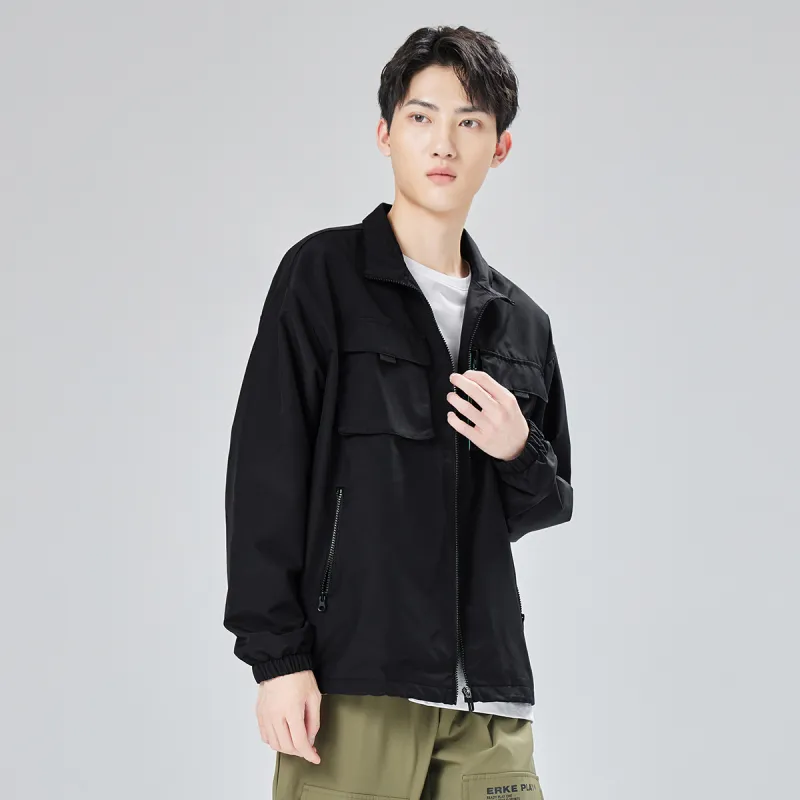 Erke Trench Coats Men Jet Black-3