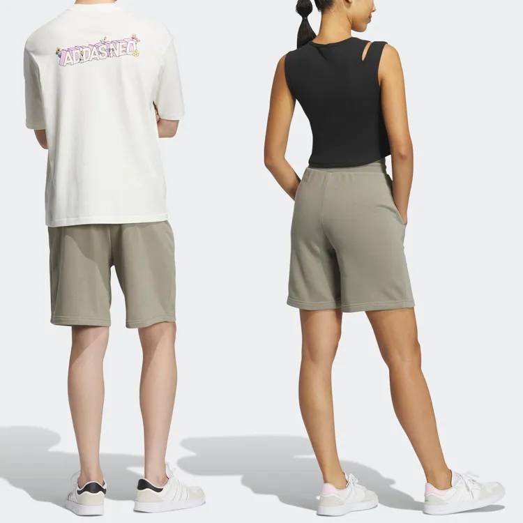 Adidas Neo Casual Shorts Unisex Pebble Silver Gray-5