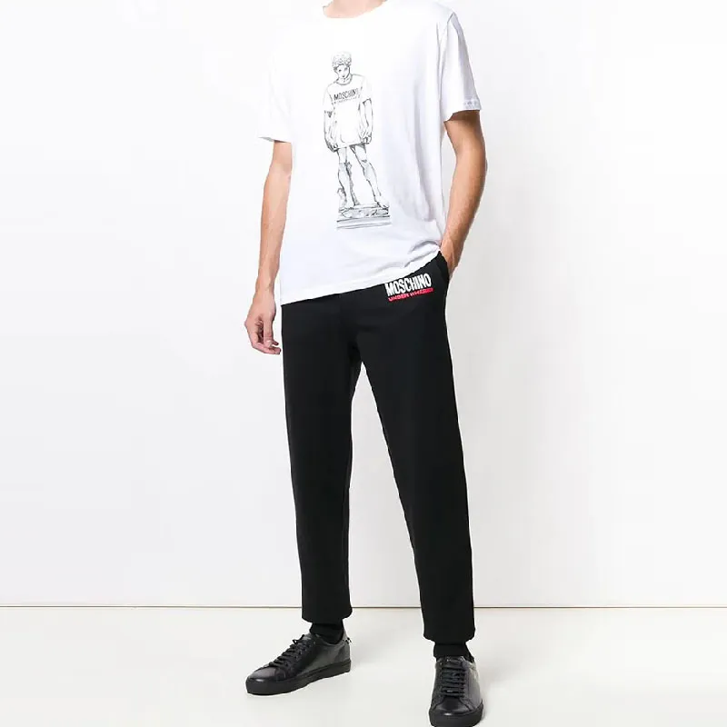 MOSCHINO Knitted Sweatpants Men Black-1