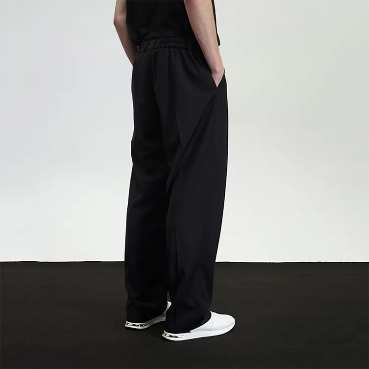 Unawares. Straight Casual Pants Unisex Black-5