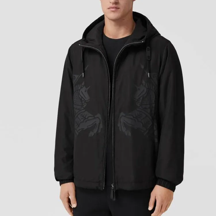 Burberry Ekd Print Hooded Jacket-2