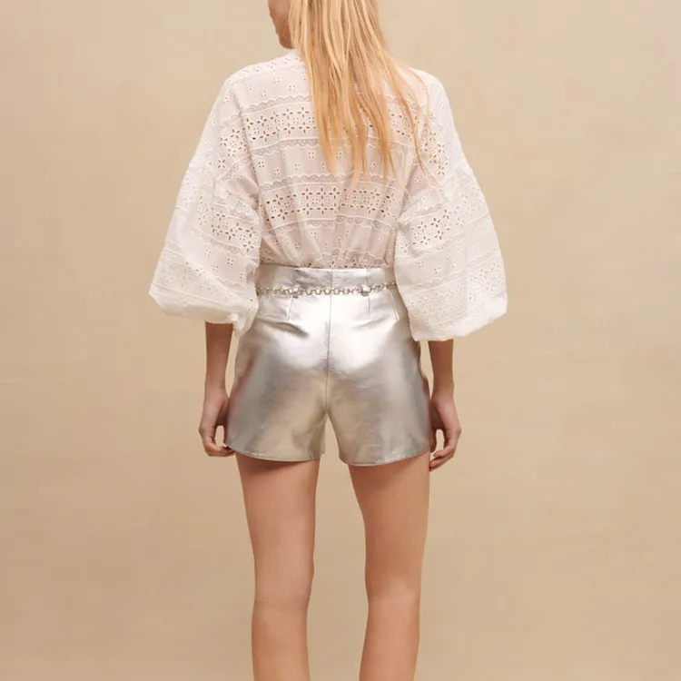 Maje Casual Shorts Women's Silver-2