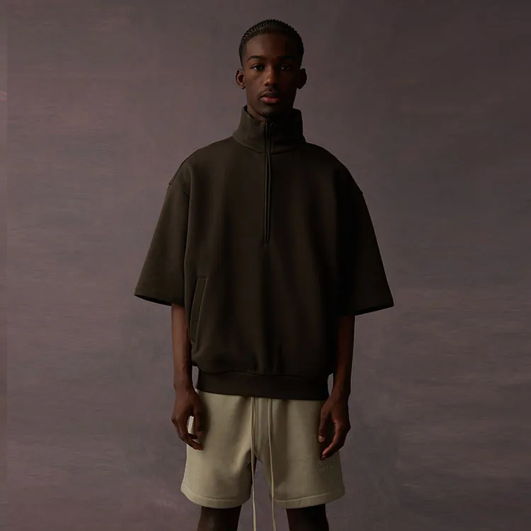 Fear Of God Essentials Halfzip 3/4 Sleeve Shirt-3