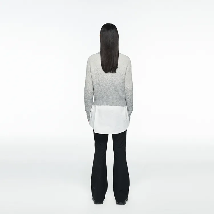 ITIB CHILEISHEJISHI Loose Fit Sweater Women's Gray-2