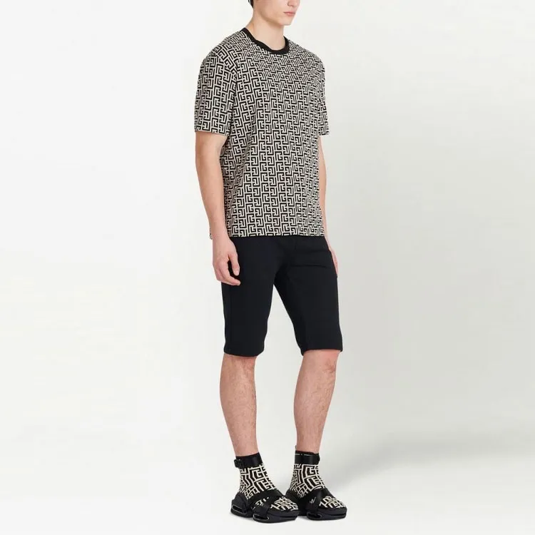 BALMAIN T-Shirts Men Black-3