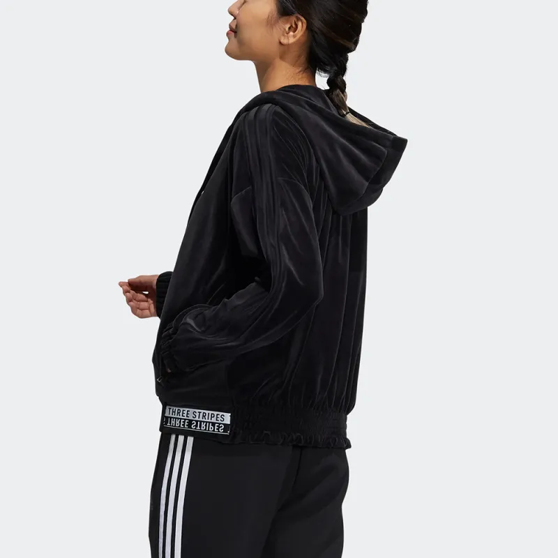 Adidas Velvet feel Coat Women's Black-2