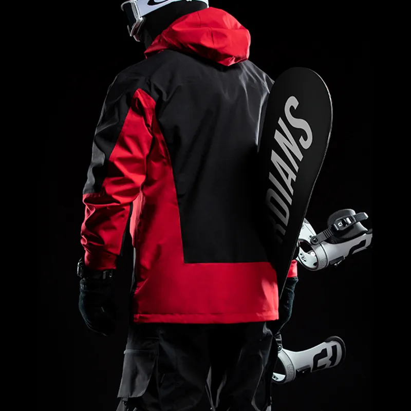 Monster Guardians Ski Wear Men's Black Red Patchwork-3