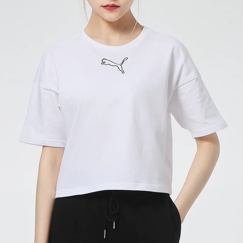 PUMA Downtown Crop Tops Women's White-2